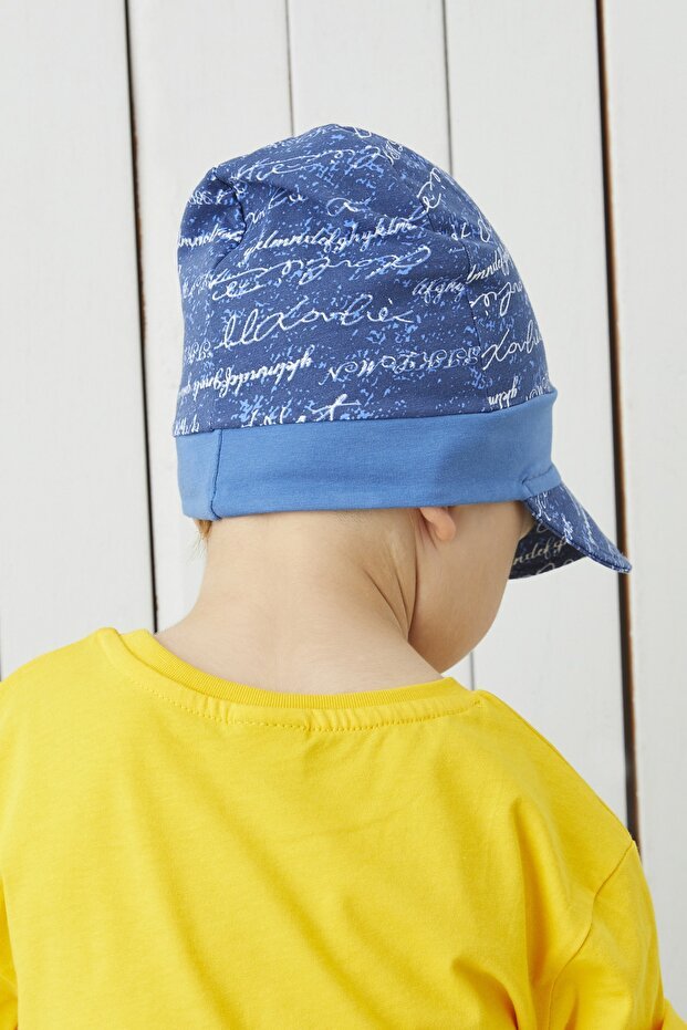 100% cotton Soft Blue Visor Hat for Baby Boys - TryAladdin