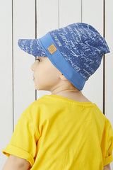 100% cotton Soft Blue Visor Hat for Baby Boys - TryAladdin