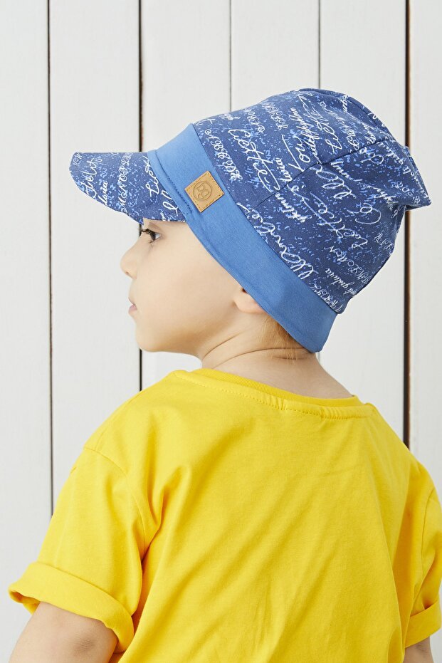 100% cotton Soft Blue Visor Hat for Baby Boys - TryAladdin