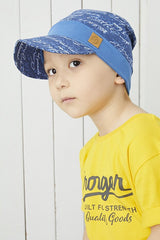 100% cotton Soft Blue Visor Hat for Baby Boys - TryAladdin