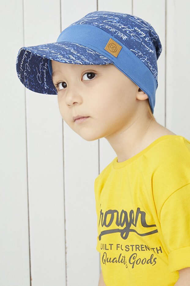 100% cotton Soft Blue Visor Hat for Baby Boys - TryAladdin