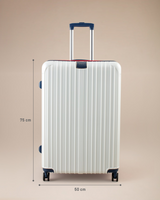 Large White Chest Style Travel Luggage Suitcase