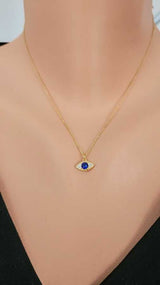 Premium 925 Sterling Silver Evil Eye Charm Necklace