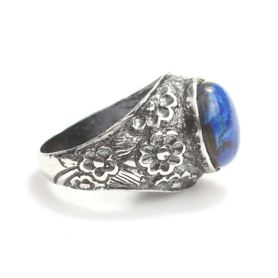 Premium Sterling Silver Oval Lapis Lazuli Men's Ring