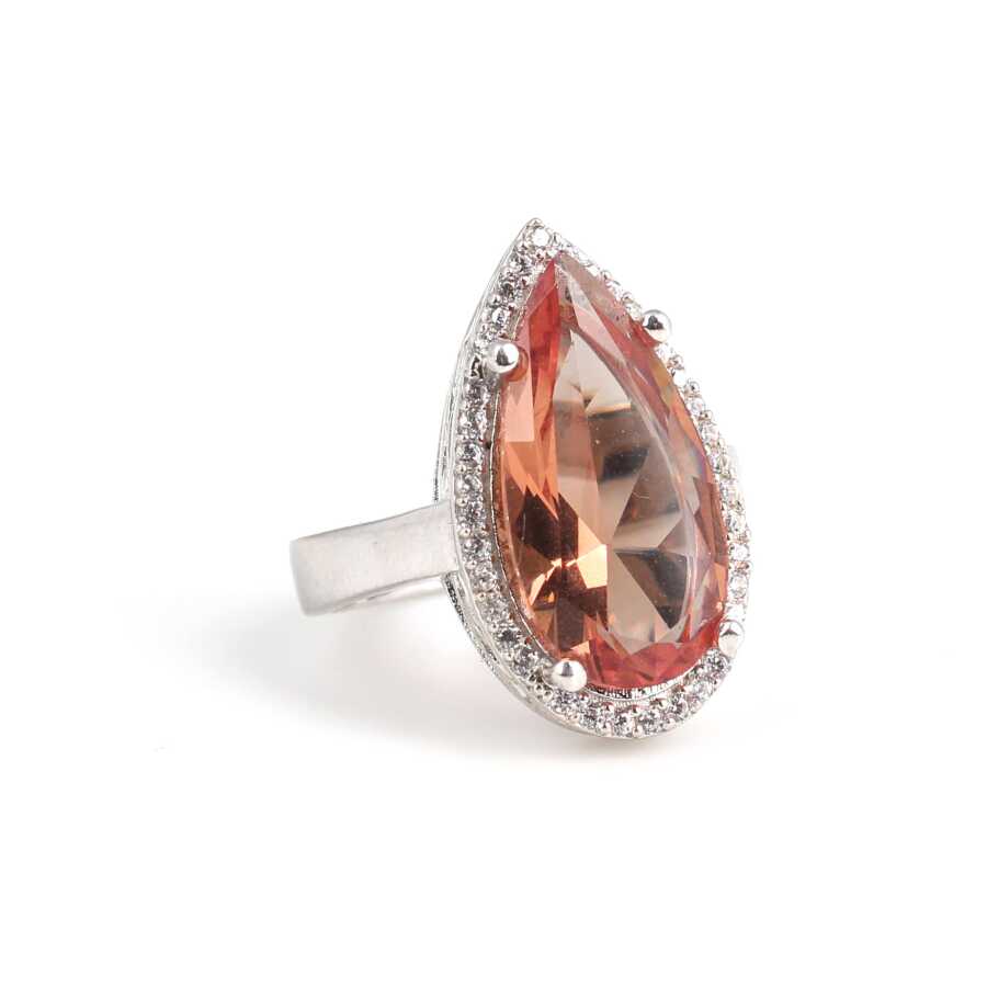 925 Sterling Silver Teardrop Zultanite & Zircon Ring - Antourage Design