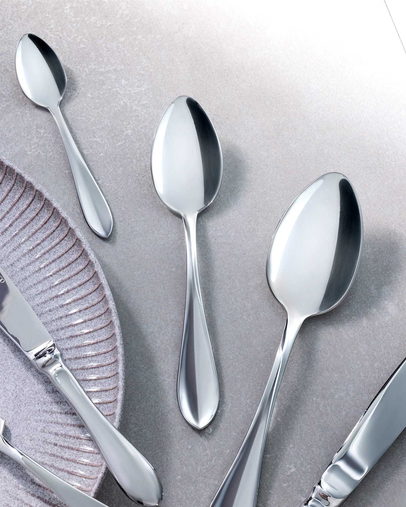 Stainless Steel 84-Piece Flatware Set - Classic Silver Design