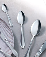 Stainless Steel 84-Piece Flatware Set - Classic Silver Design