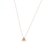 Sterling Silver Triangle Necklace - Minimalist Geometric Design