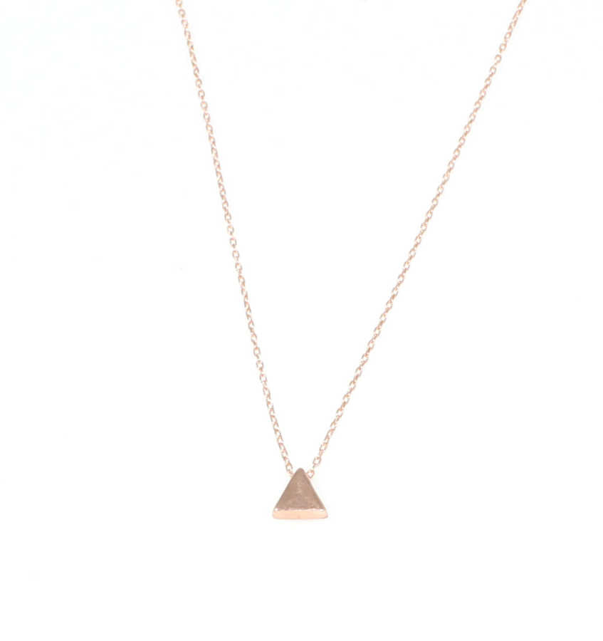 Sterling Silver Triangle Necklace - Minimalist Geometric Design