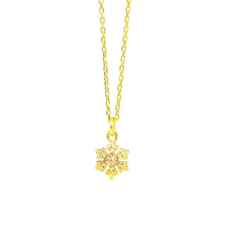 925 Sterling Silver Snowflake Necklace - Delicate Pendant