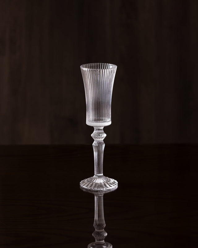 Clear Glass 4-Piece Champagne Flute Set - Parisian Elegance