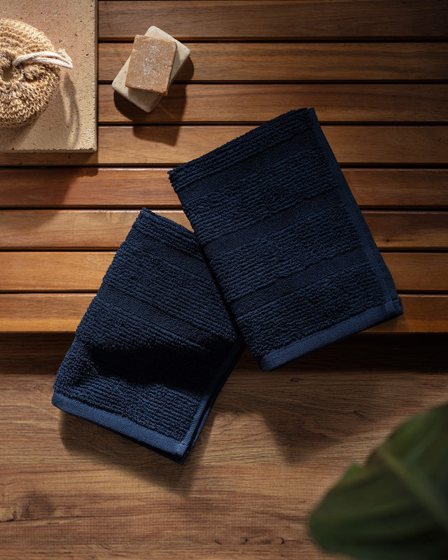 Emele 2-Pack 100% Cotton Hand Towels - Soft & Absorbent Bathroom Set