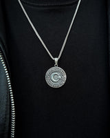 Collier Médaillon en Argent Sterling - Design Héritage Étoile Croissant