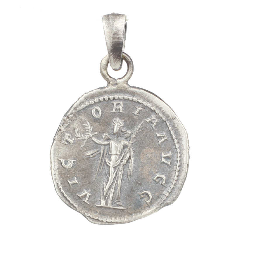 Premium 925 Sterling Silver Ancient Roman Caesar Medallion Pendant
