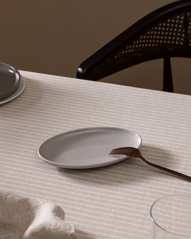New Bone China Oval Plate - Modern Minimalist