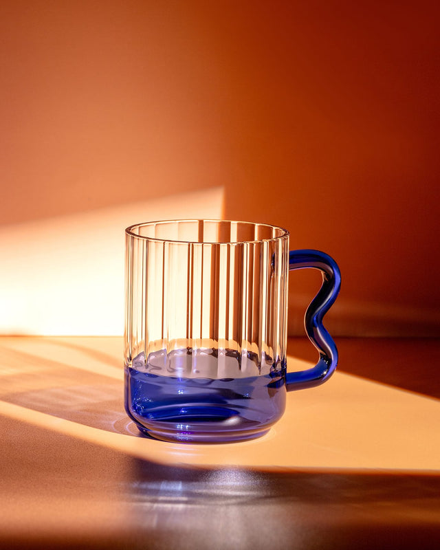 Heat-Resistant Borosilicate Glass Mug - Modern Minimalist Design