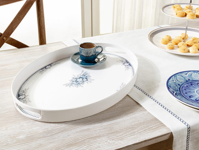 Plastic Oval Serving Tray - Elegant & Versatile