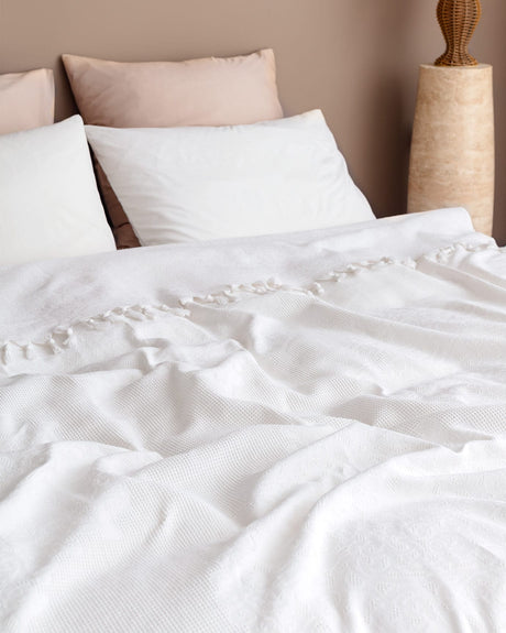Full Queen Size Bedspread Cover Set - Elegant Bedroom Bedding