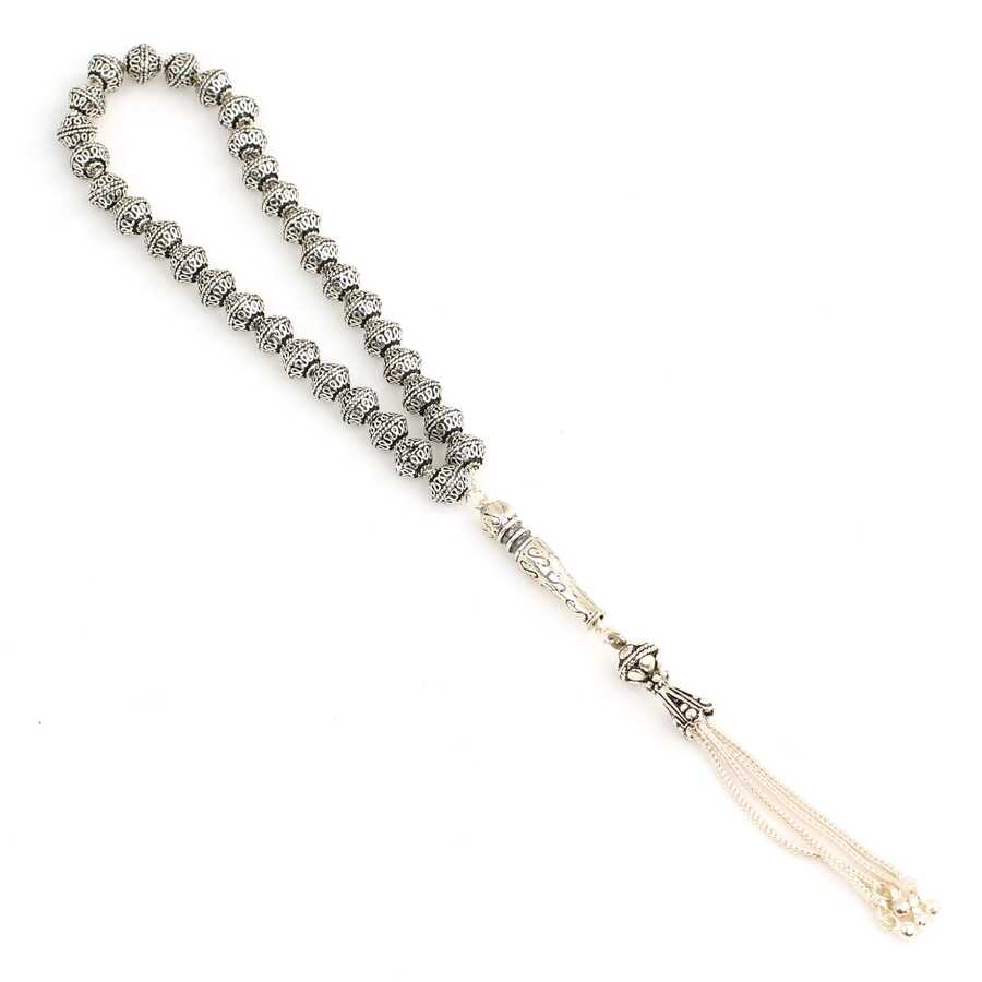 Artisan Crafted Sterling Silver Filigree Prayer Beads