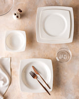 New Bone China 6-Person Dinner Set - Elegant Nova Collection