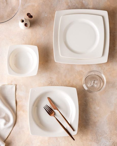 New Bone China 6-Person Dinner Set - Elegant Nova Collection