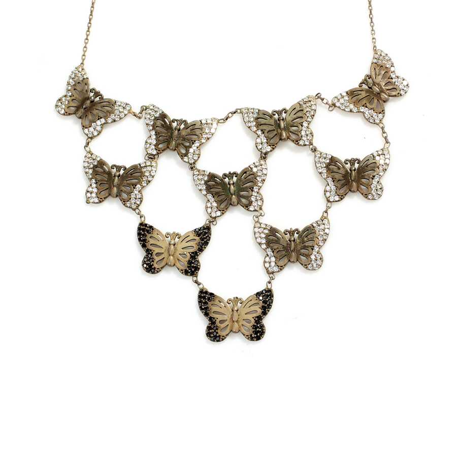 Professional 925 Sterling Silver Ten Butterfly Necklace