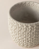 Cement Plant Pot - Modern Ecru Finish