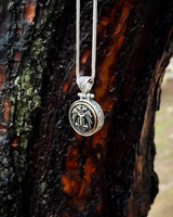 Sterling Silver Seljuk Eagle Necklace - Rotating Pendant Design
