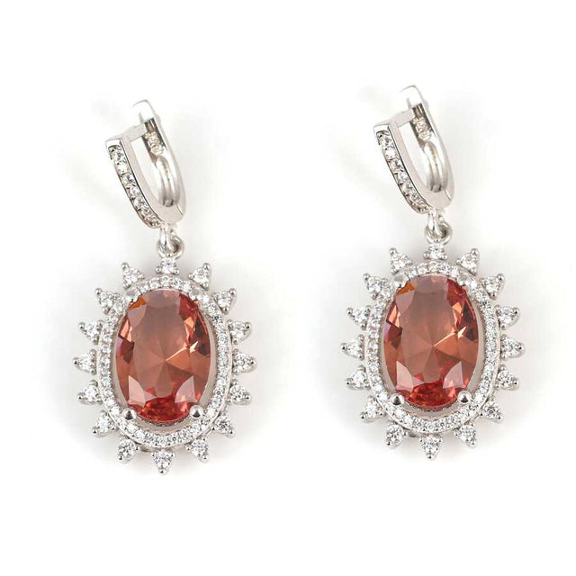 925 Sterling Silver Oval Zultanite Drop Earrings - Color-Changing Gem