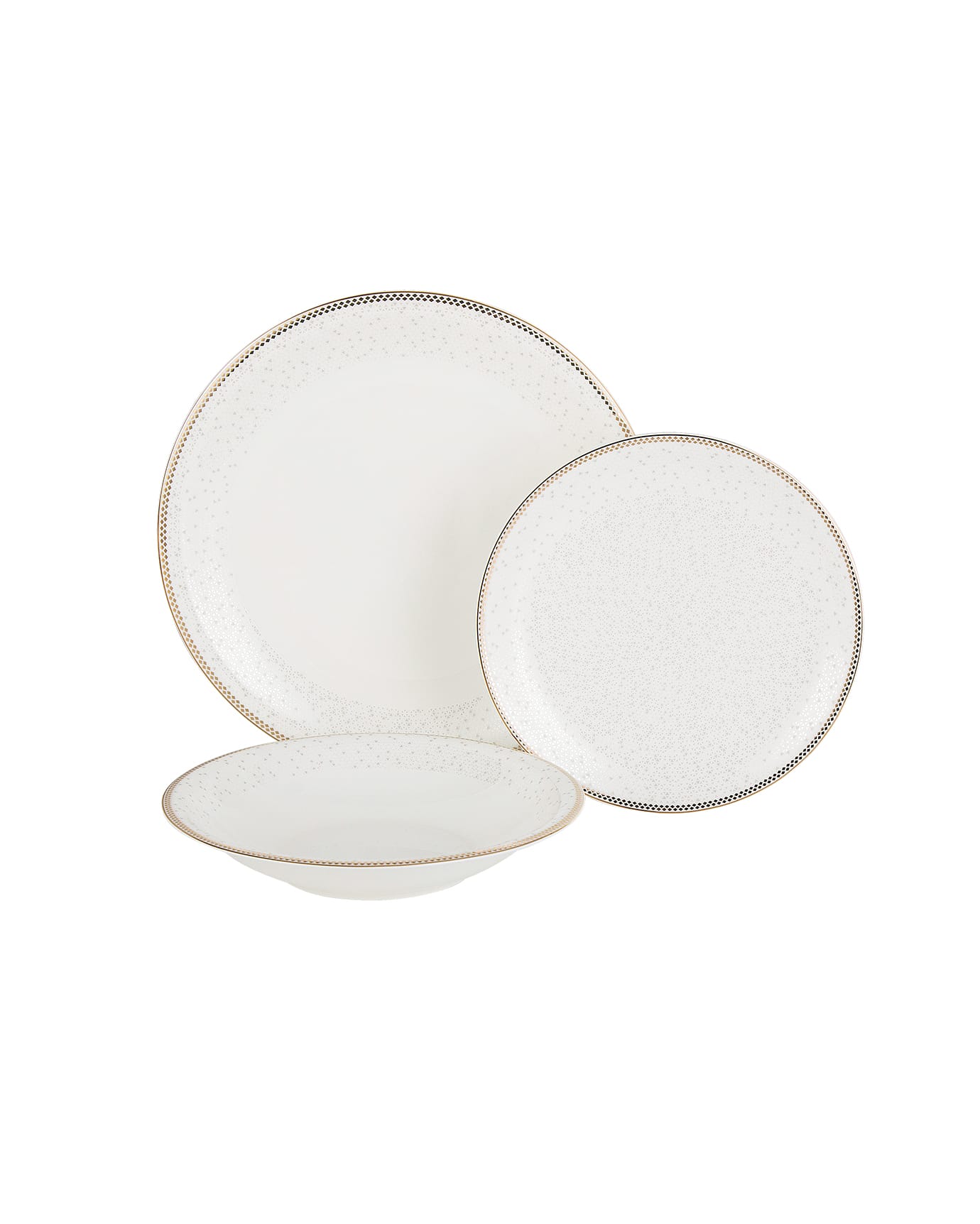Fine Bone Porcelain 6-Person Dinner Set - Classic White Elegance