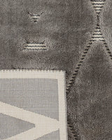 Polyester-Polypropylene Area Rug - Modern Grey, Soft & Durable