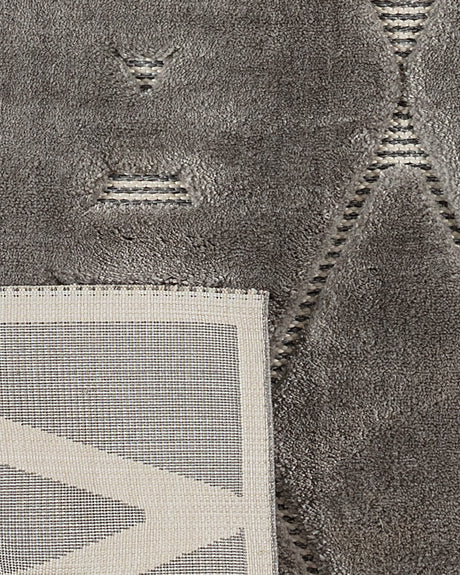 Polyester-Polypropylene Area Rug - Modern Grey, Soft & Durable