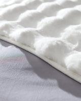 Elegant White Polyester Bed Runner - Decorative Bedding Accent