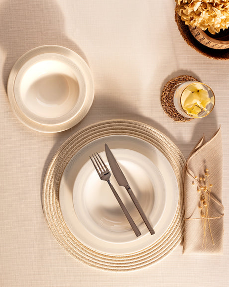 New Bone China 6-Person 24-Piece Dinner Set - Lucinda Design