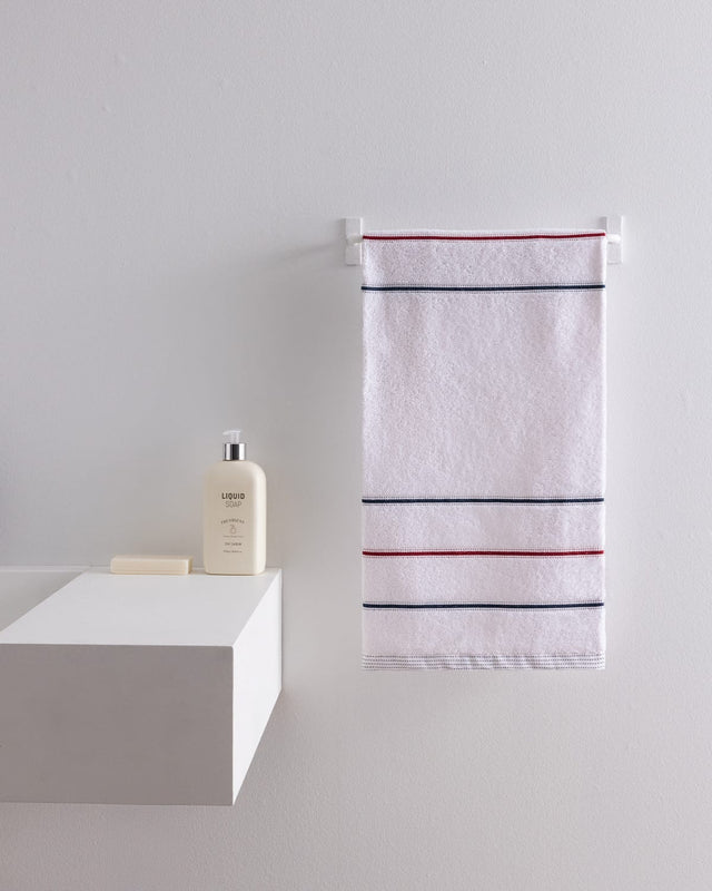 Cotton Blend Face Towel - Borage-Inspired Two-Tone Design
