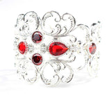 Luxurious Red Ruby Gemstone Bracelet