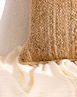 내추럴 코튼 & 주트 블렌드 쿠션 커버 - 루브르 컬렉션 스타일