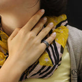 925 Sterling Silver Black Oxidized Antique Patterned Ring