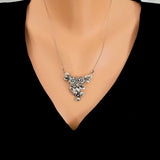 Handcrafted Sterling Silver Flower Bouquet Pendant Necklace