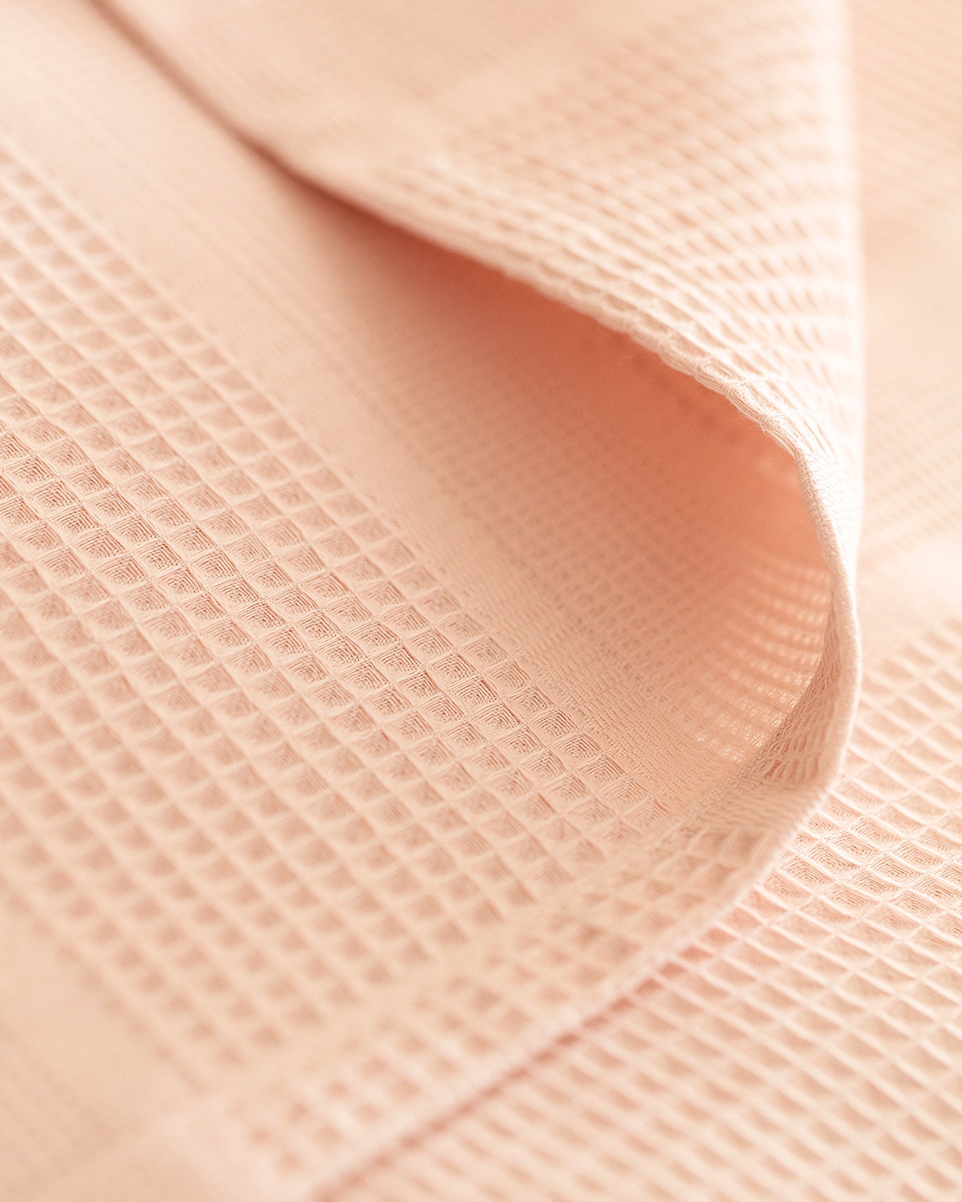 Mathilda Double 100% Cotton Carded Pique Bedspread - Blush Pink Lightweight Blanket