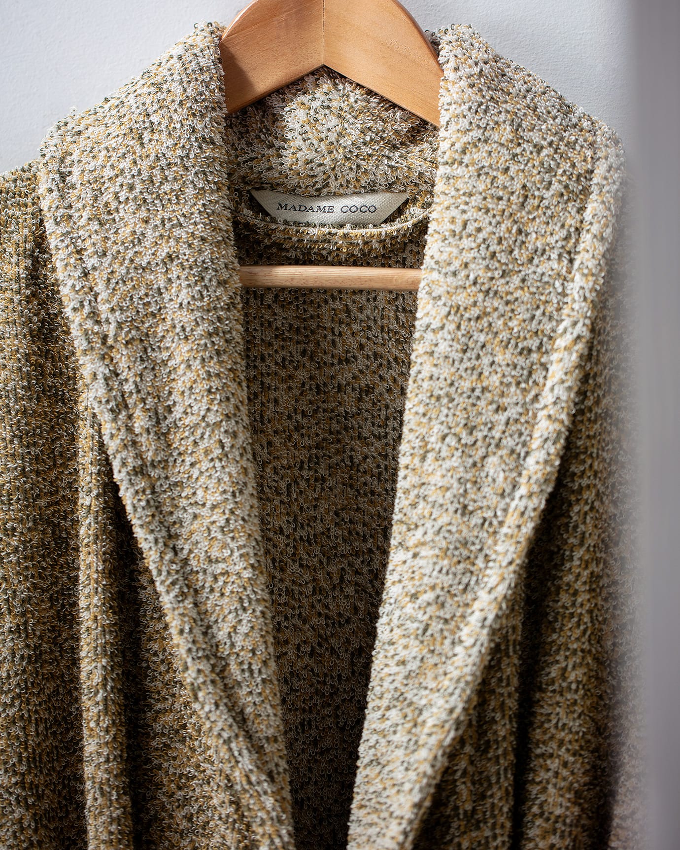 Unisex 100% Cotton Yarn Dyed Shawl Collar Bathrobe