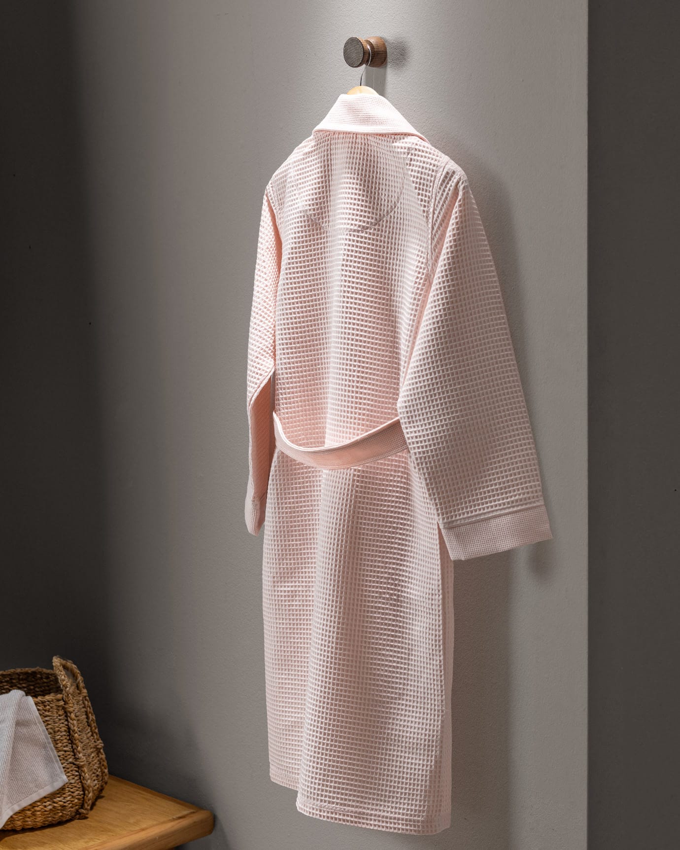 Unisex 100% Cotton Luxury Bathrobe - Powder Pink