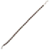 925 Sterling Silver Oval Mystic Topaz Waterfall Tennis Bracelet