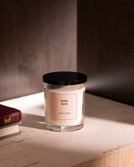 Black Scented Glass Jar Candle - 190g Aromatic Home Fragrance