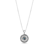 925 Sterling Silver Rectangular Floral Locket Pendant with Zircon