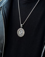 Collier Médaillon en Argent Sterling - Design Héritage Étoile Croissant