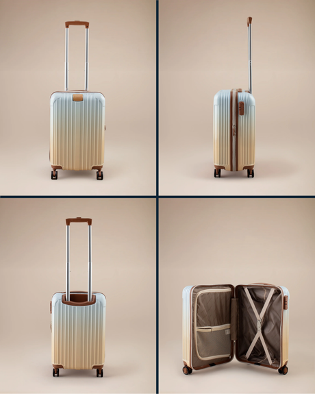 Beige Cabin Carry-On Suitcase - Compact Travel Luggage