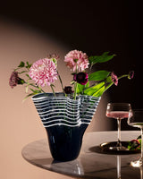 Artisan Handcrafted Glass Flower Vase - Medium Home Decor Accent