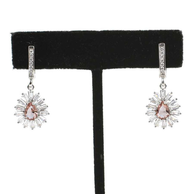Sterling Silver Zultanite Baguette Drop Earrings