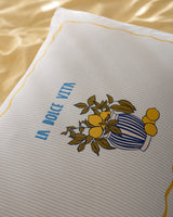 Yellow Twin 100% Cotton Pique Bedding Set